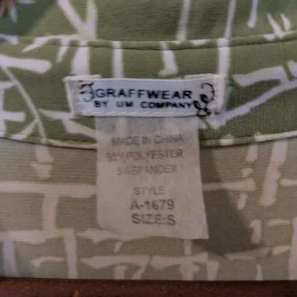 Vintage 90's Graff Wear Green Bamboo Dress by UM and Company - Picture 2 of 5